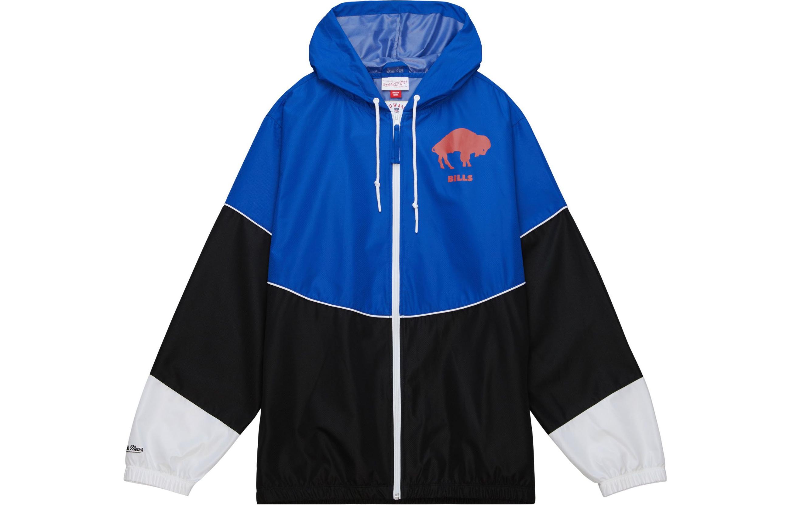 Mitchell Ness Mitchell & Ness Blue Hooded Loose-Fit Jacket HFZPDA19008-TBRDKPR
