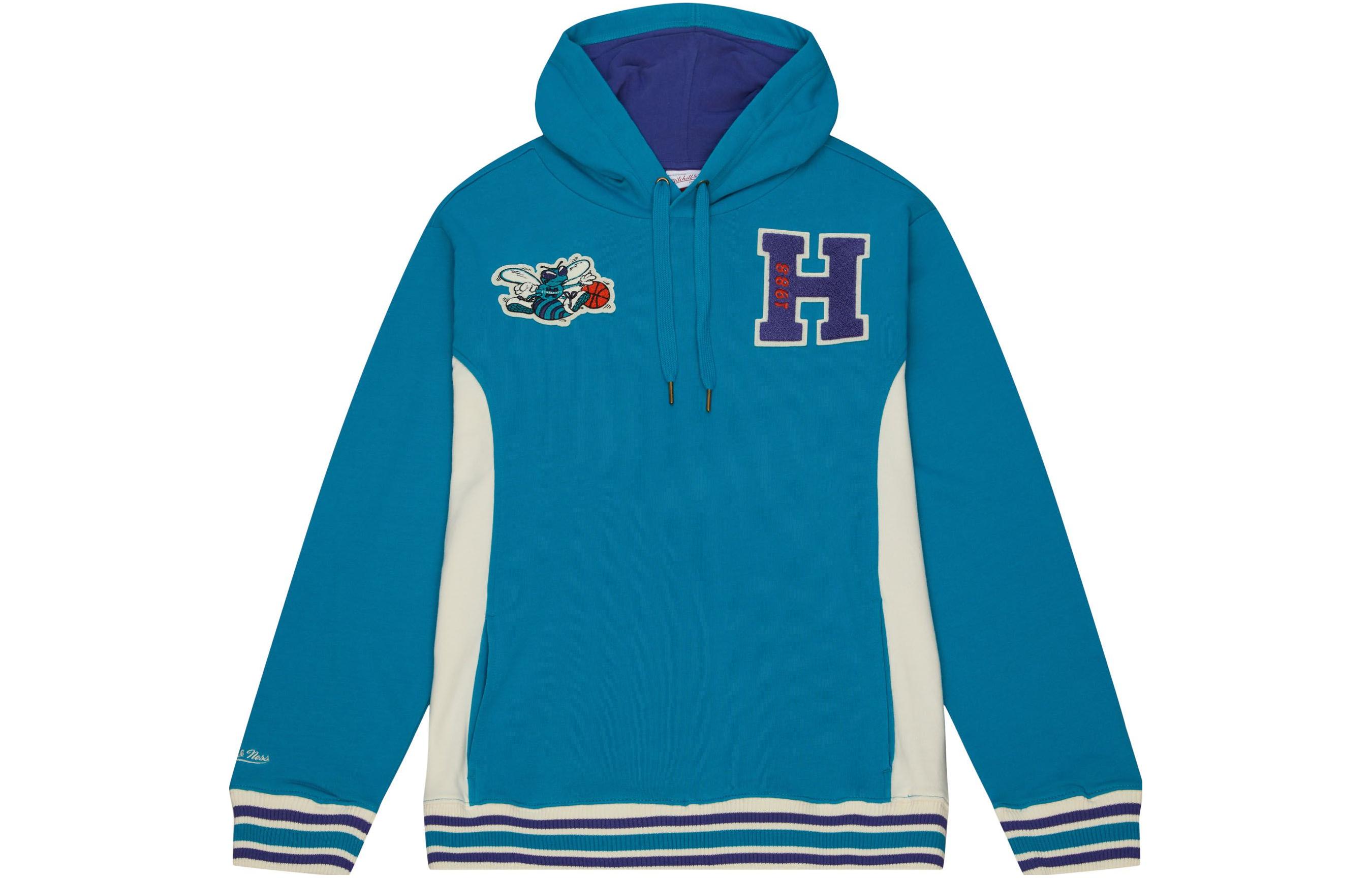 Mitchell Ness Mitchell & Ness Blue Letter Graphic Zip-Up Hooded Windbreaker Jacket OJZP6418-CLBYYPPPNAVY