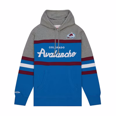 Mitchell Ness Mitchell & Ness Blue Letter Print Hooded Zip-Up Jacket OJZP5520-WCAYYPPPBKBL