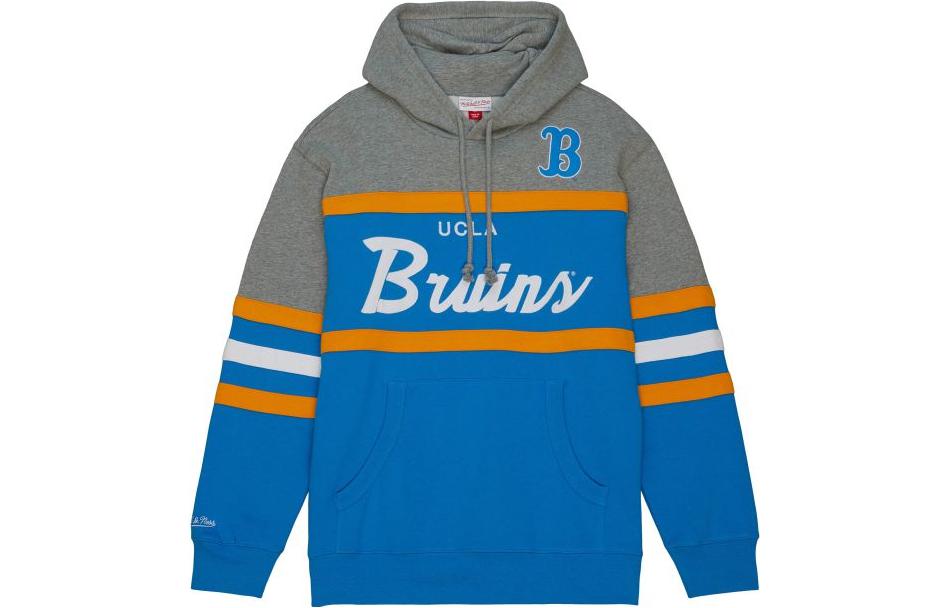 Mitchell Ness Mitchell & Ness Blue Long-Sleeve Jacket with Logo Print OJBF5516-NYIYYPPPROYA