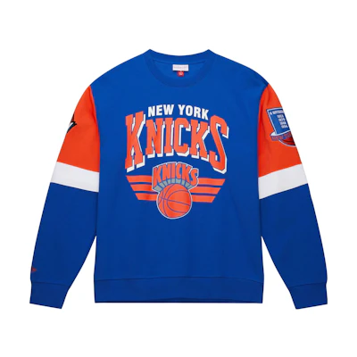 Mitchell Ness Mitchell & Ness Blue Oversized Hoodie with Letter Graphic Print FPHD1225-DBRYYPPPROYA