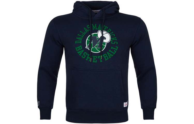 Mitchell Ness Mitchell & Ness Blue Pullover Hoodie with Colorblock Letter Stripes FPHD6293-NJNYYPPPRDRY