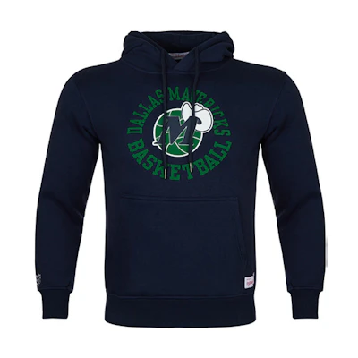 Mitchell Ness Mitchell & Ness Blue Pullover Hoodie with Colorblock Letter Stripes FPHD6293-NJNYYPPPRDRY