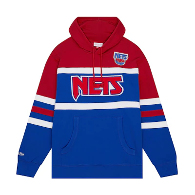 Mitchell Ness Mitchell & Ness Blue Pullover Hoodie with Striped Letter Print Design FPHD6293-LACYYPPRYGY