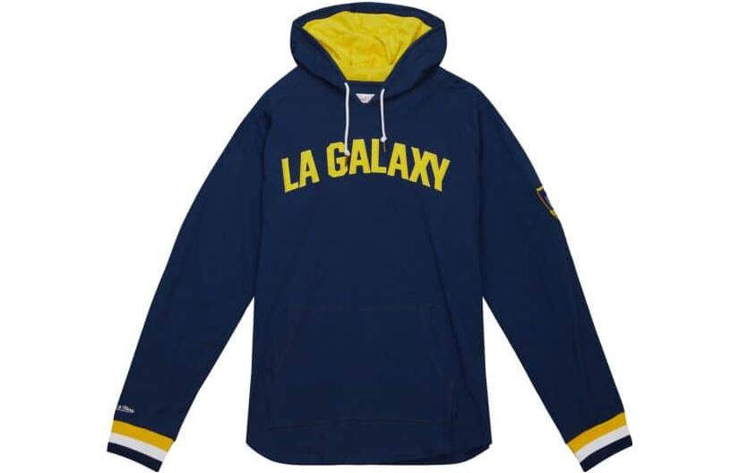 Mitchell Ness Mitchell & Ness Blue Solid Letter Print Hoodie THOD4999-LAGYYPPPNAVY
