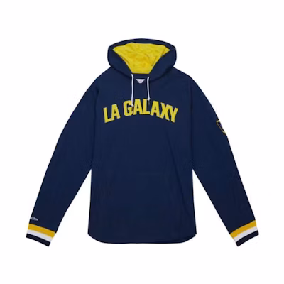 Mitchell Ness Mitchell & Ness Blue Solid Letter Print Hoodie THOD4999-LAGYYPPPNAVY