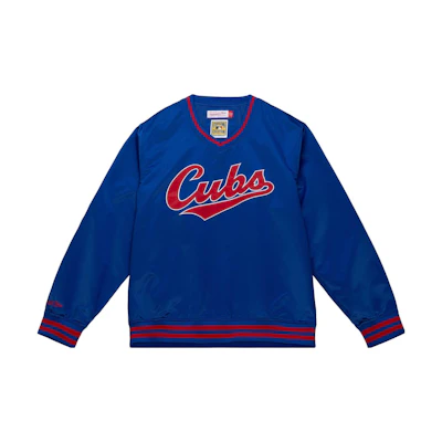 Mitchell Ness Mitchell & Ness Blue V-Neck Pullover Casual Sweatshirt OJPO4996-UMIYYPPPNAVY