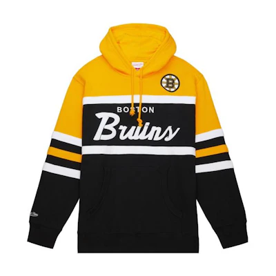 Mitchell Ness Mitchell & Ness Boston Bruins Heavyweight Satin Varsity Jacket Black OJBF5516-BBNYYPPPBLCK