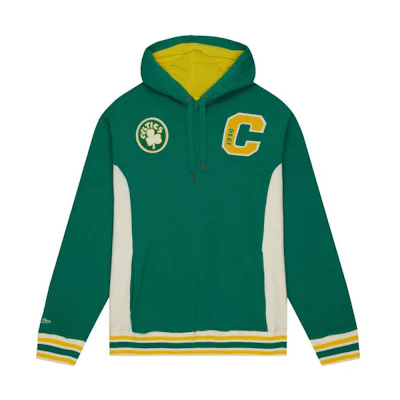 Mitchell Ness Mitchell & Ness Boston Celtics Green Colorblock Hoodie Pullover Unisex Casual FPHDBW18072-BCEGREN