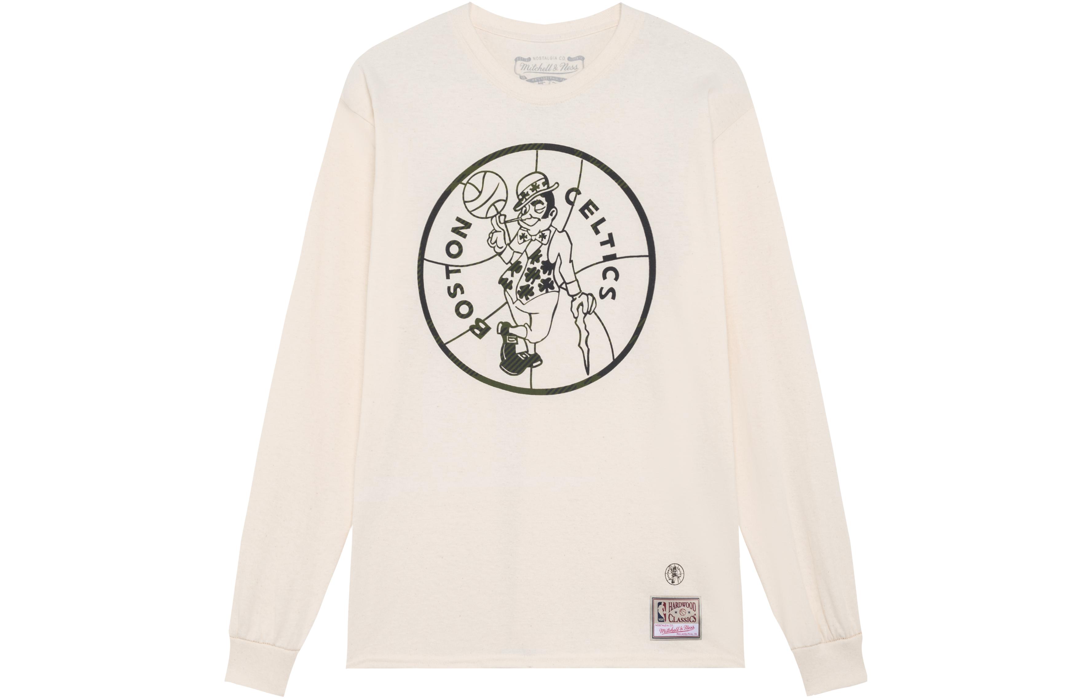 Mitchell Ness Mitchell & Ness Boston Celtics Retro Patchwork Crewneck Sweatshirt Green/Yellow FCNKDA18014-BCEGREN