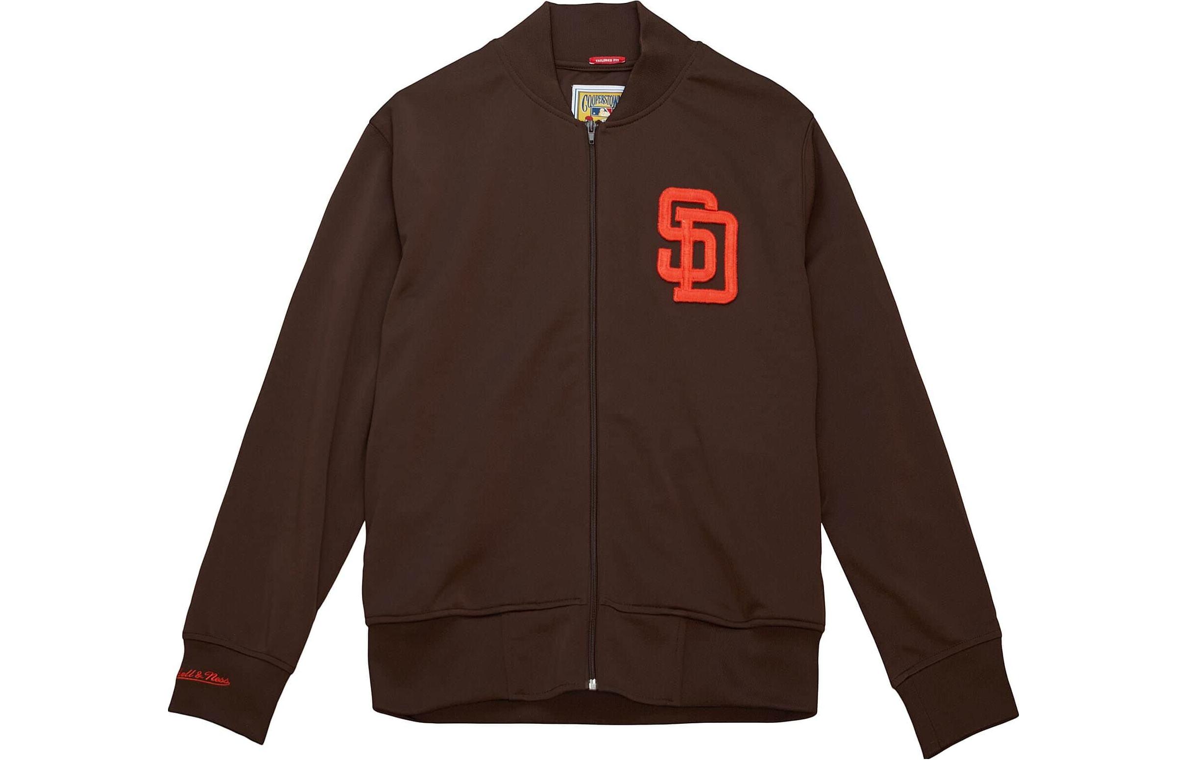 Mitchell Ness Mitchell & Ness Brown Graphic Print Crewneck Long Sleeve Sweatshirt FCPO5512-CBRYYPPPBROW