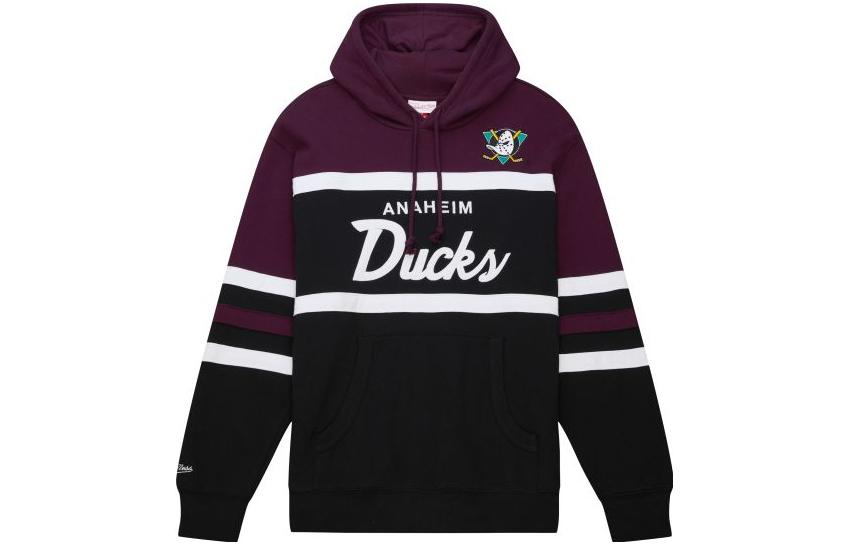 Mitchell Ness Mitchell & Ness Brown Letter Print Hoodie BMFP5547-MNNYYPPPBROW