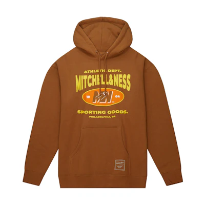 Mitchell Ness Mitchell & Ness Brown Unisex Pullover Crewneck Sweatshirt with Letter Print MNRQAWTOHD006-GRN