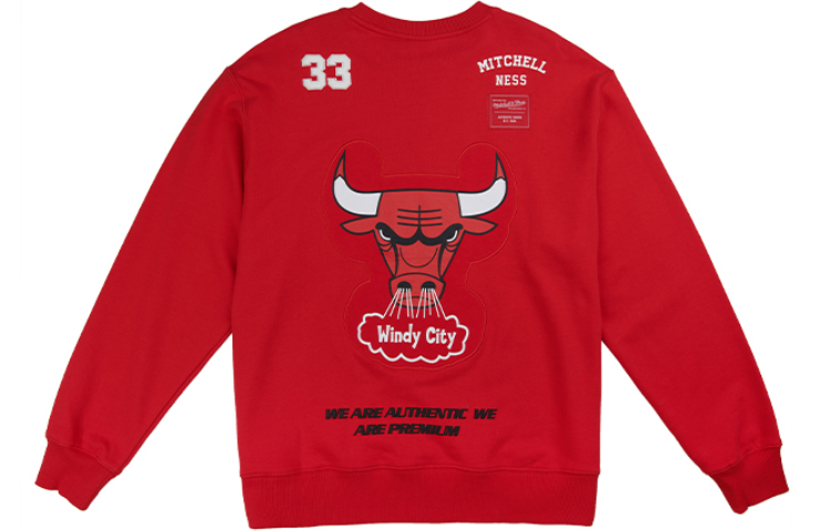 Mitchell Ness Mitchell & Ness Bulls Scottie Pippen #33 Black Crewneck Sweatshirt Unisex MA211M007CBLACK
