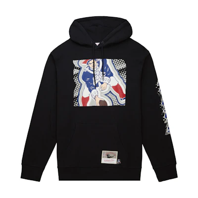 Mitchell Ness Mitchell & Ness Cartoon Print Drawstring Hoodie Black/White FPHD5901-ORAYYPPPBLCK