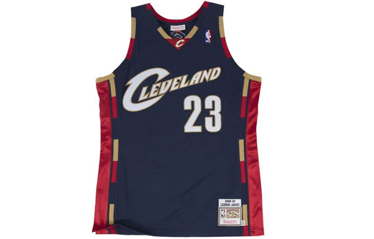 Buy Mitchell & Ness Cavaliers LeBron James #23 08-09 Camiseta Ciudad NBA Azul. AJY4CP19126-CCANAVY08LJA