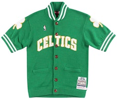 Mitchell Ness Mitchell & Ness Celtics Larry Bird Warm-Up Jersey Cardigan Green Unisex 18058-BCEKYGN83LBI Mitchell Ness Mitchell & Ness Celtics Larry Bird Warm-Up Jersey Cardigan Green Unisex 18058-BCEKYGN83LBI