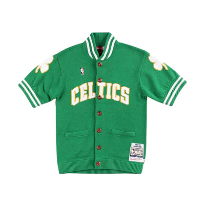 Mitchell Ness Mitchell & Ness Celtics Larry Bird Warm-Up Jersey Cardigan Green Unisex 18058-BCEKYGN83LBI