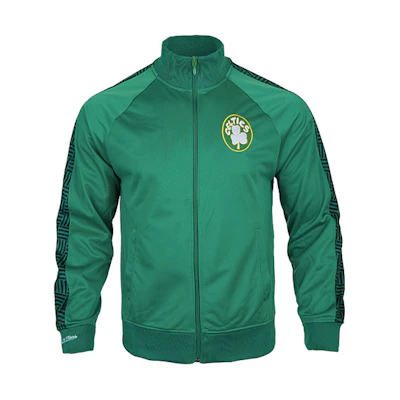 Mitchell Ness Mitchell & Ness Celtics Retro Track Jacket Green TRJKDA18017-BCEKYGR1