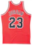Lookbook Mitchell & Ness 芝加哥公牛隊 95-96總決賽 Michael Jordan #23 紅色球衣 男女適用 AJY4GS18075-CBUSCAR95MJO
