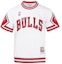 Buy ミッチェル&ネス シカゴブルズ AUロゴ刺繍ヴィンテージ白Tシャツ 男女兼用 ASSHLG18047-CBUWHIT87
