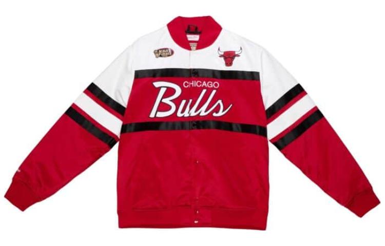 Mitchell Ness Mitchell & Ness Chicago Bulls Embroidered Basketball Jacket Red Winter Unisex MN16Z24-CHI