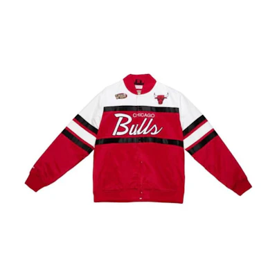 Mitchell Ness Mitchell & Ness Chicago Bulls Embroidered Basketball Jacket Red Winter Unisex MN16Z24-CHI