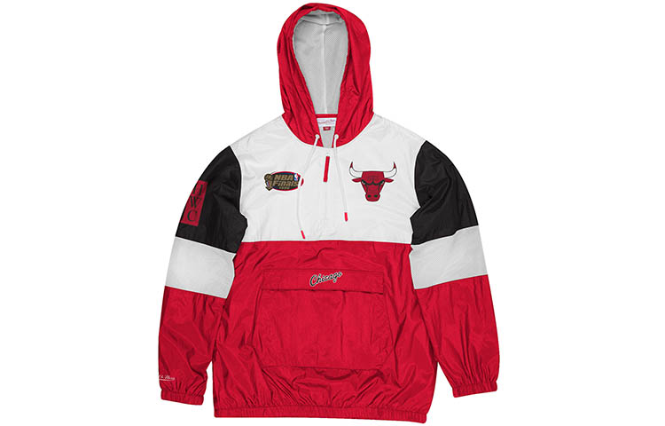 Mitchell Ness Mitchell & Ness Chicago Bulls Colorblock Printed Zip Jacket OJBF1178-CBUYYPPPSCAR