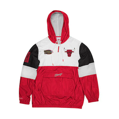 Mitchell Ness Mitchell & Ness Chicago Bulls Colorblock Printed Zip Jacket OJBF1178-CBUYYPPPSCAR