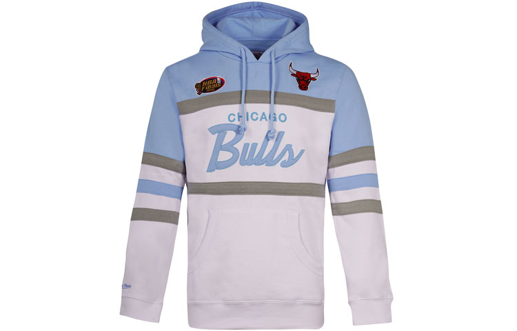 Mitchell Ness Mitchell & Ness Chicago Bulls Colorblock Hoodie Jacket Red/White QTZPAJ19032-CBUSCAR