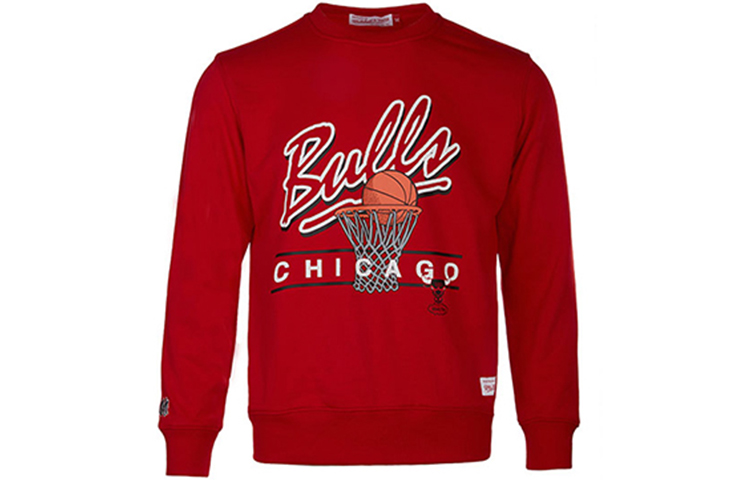 Mitchell Ness Mitchell & Ness Chicago Bulls Fleece Embroidered Winter Sweatshirt Red Unisex MN16H22-CHI