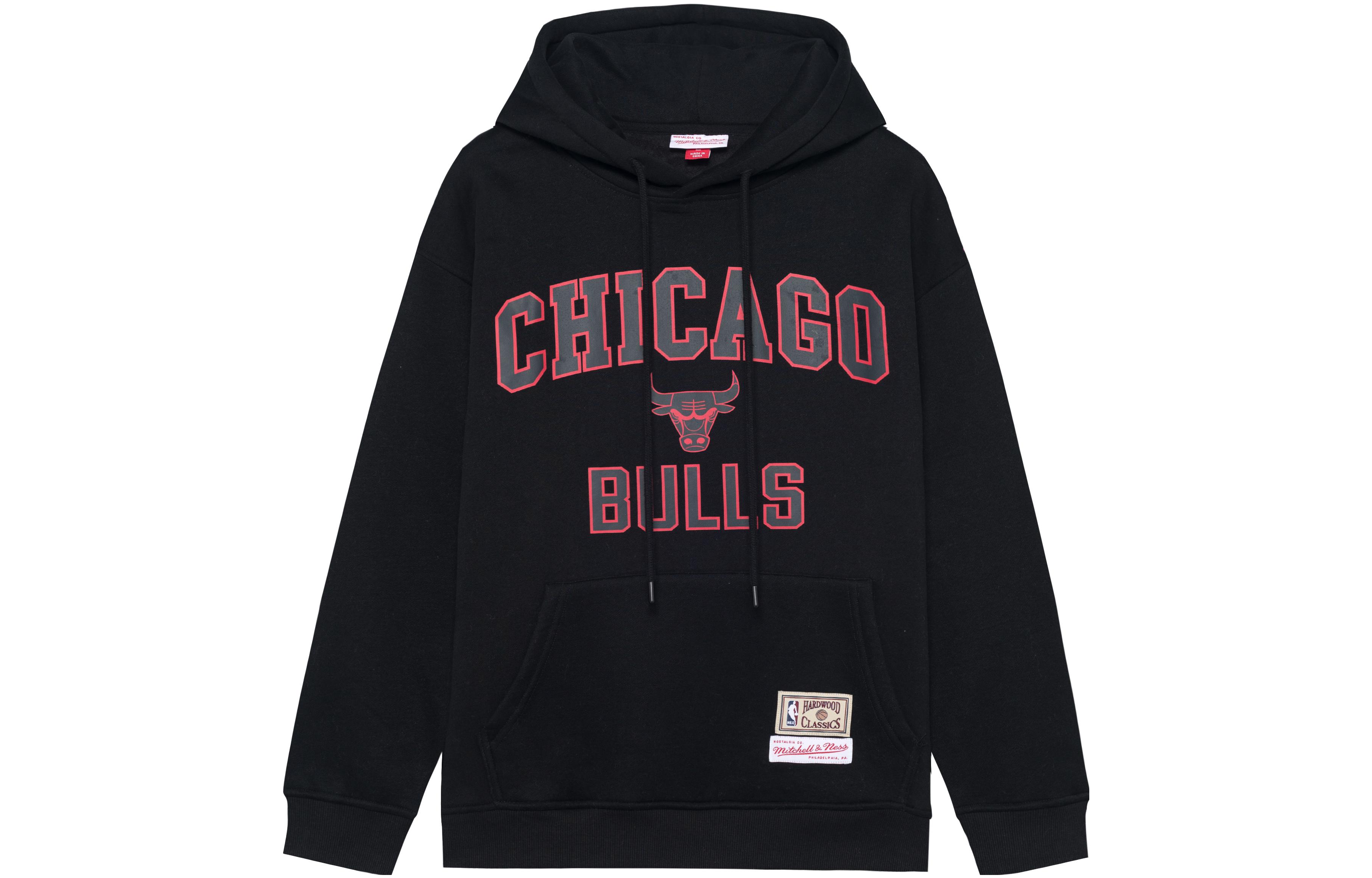 Mitchell Ness Mitchell & Ness Chicago Bulls Logo Hoodie Black/Brown Unisex Casual Style FPHD4782-CBUYYPPPBKTN