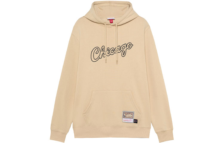 Mitchell Ness Mitchell & Ness Chicago Bulls Logo Hoodie Grey Unisex Pullover MA13M014C-GRAY