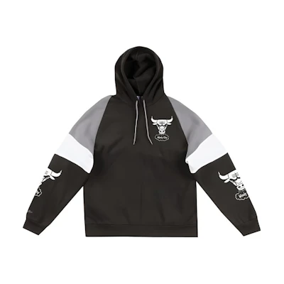 Mitchell Ness Mitchell & Ness Chicago Bulls Pullover Hoodie Grey Long Sleeve FPHD1225-CBUYYPPPBLCK