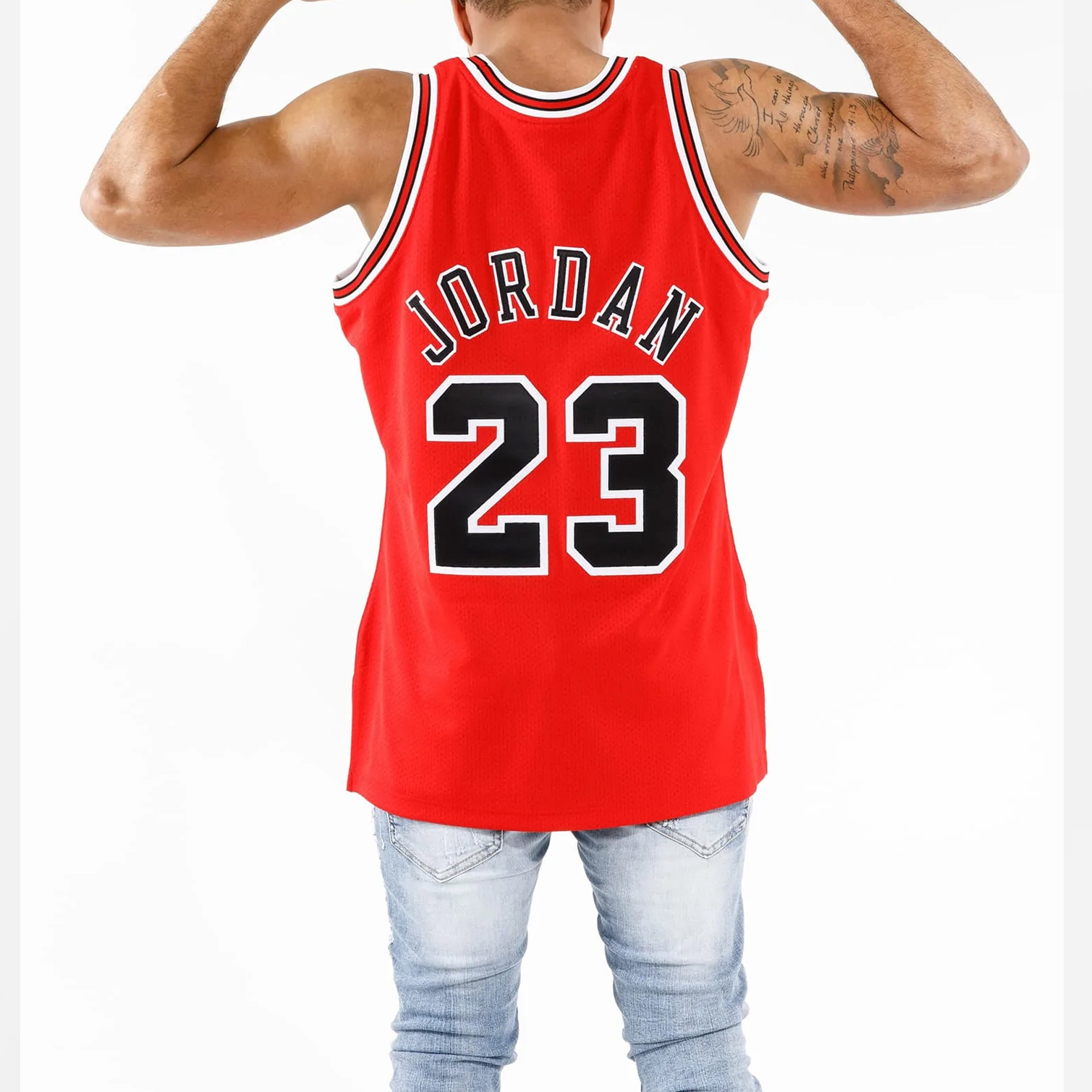 Purchase Mitchell & Ness Jersey Retro Chicago Bulls #23 Jordan Merah Unisex. AJY4CP19016-CBUUNRD97MJO