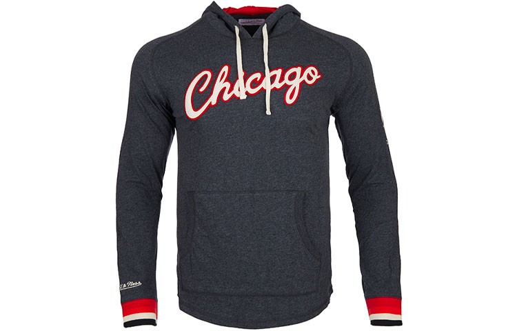 Mitchell Ness Mitchell & Ness Chicago Bulls Vintage Fleece Basketball Hoodie Grey Unisex Winter FPHDBW19067-CBUGYHT