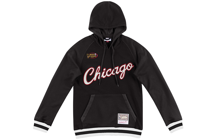 Mitchell Ness Mitchell & Ness Chicago Bulls Retro Basketball Hoodie Black Unisex FPHDBW18063-CBUBLCK