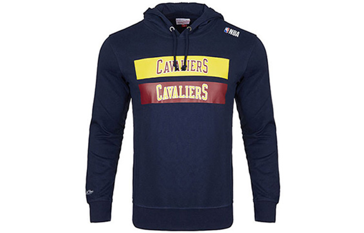 Mitchell Ness Mitchell & Ness Cleveland Cavaliers Retro Logo Hoodie Blue Unisex Sweater MN13L13-CLE