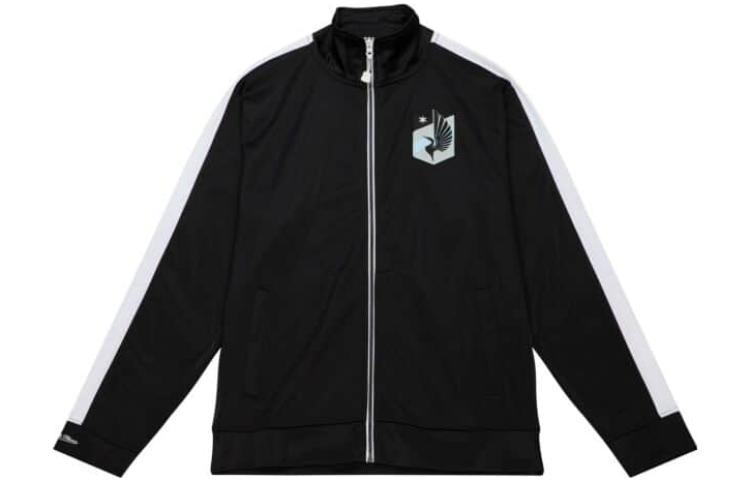 Mitchell Ness Mitchell & Ness Color-Block Baseball Collar Long Sleeve Jacket White OJBF4986-OSTYYPPPWHIT