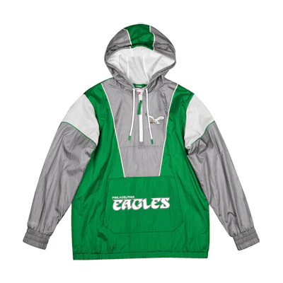 Mitchell Ness Mitchell & Ness Colorblock Hoodie with Drawstring Pocket Purple/Grey FPHD6293-WVUYYPPPNYGY
