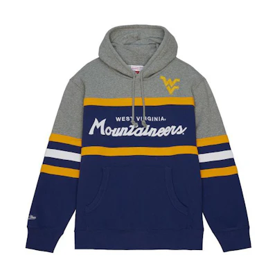 Mitchell Ness Mitchell & Ness Colorblock Hoodie with Graphic Letter Print FPHD6293-WCAYYPPPNYGY