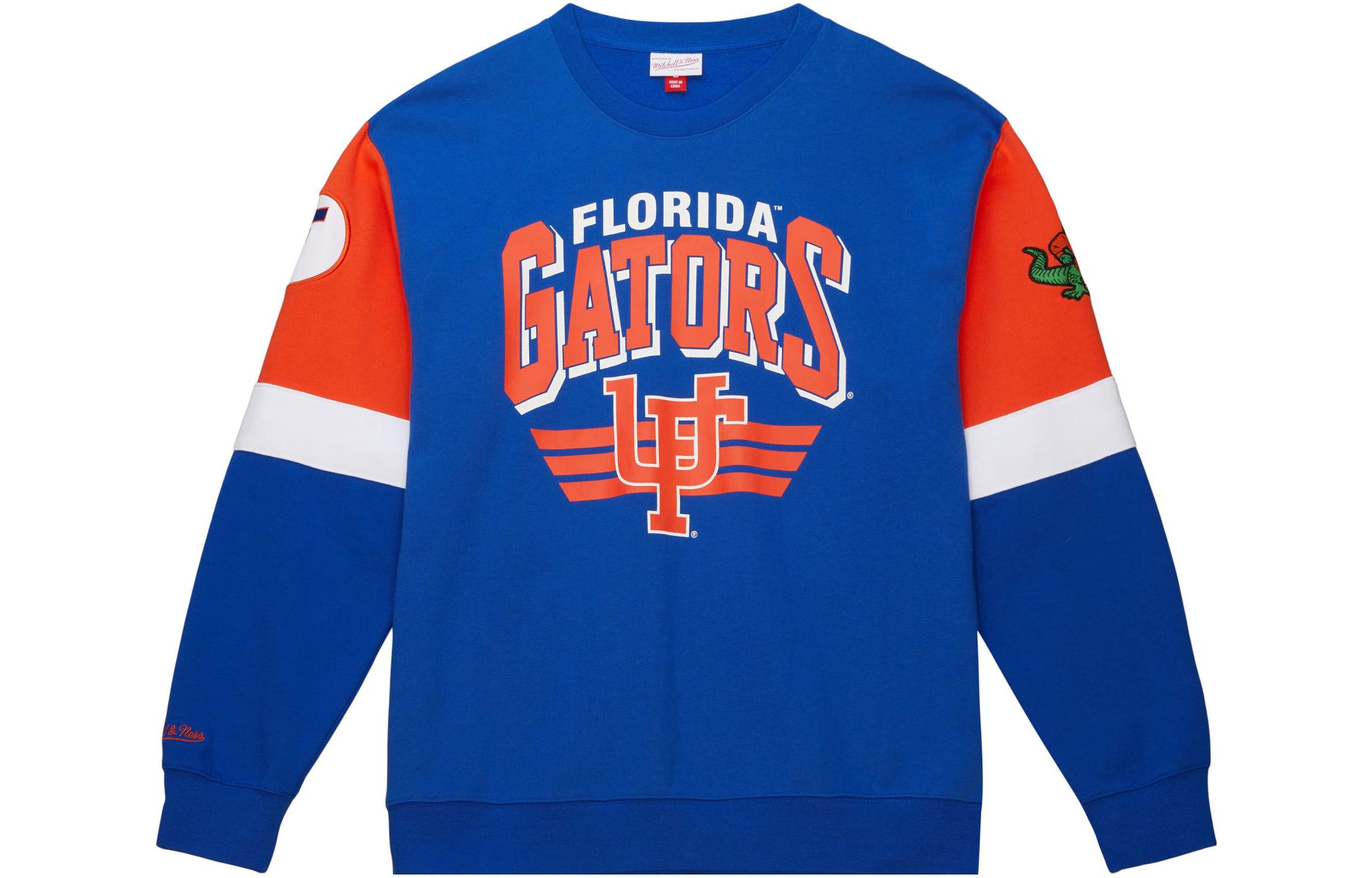 Mitchell Ness Mitchell & Ness Colorblock Letter Crewneck Sweatshirt Purple () FCPO5512-UJAYYPPPPURP