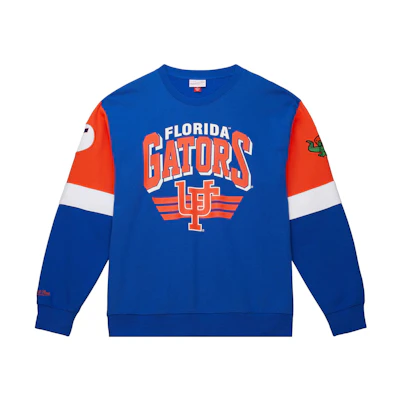 Mitchell Ness Mitchell & Ness Colorblock Letter Crewneck Sweatshirt Purple () FCPO5512-UJAYYPPPPURP