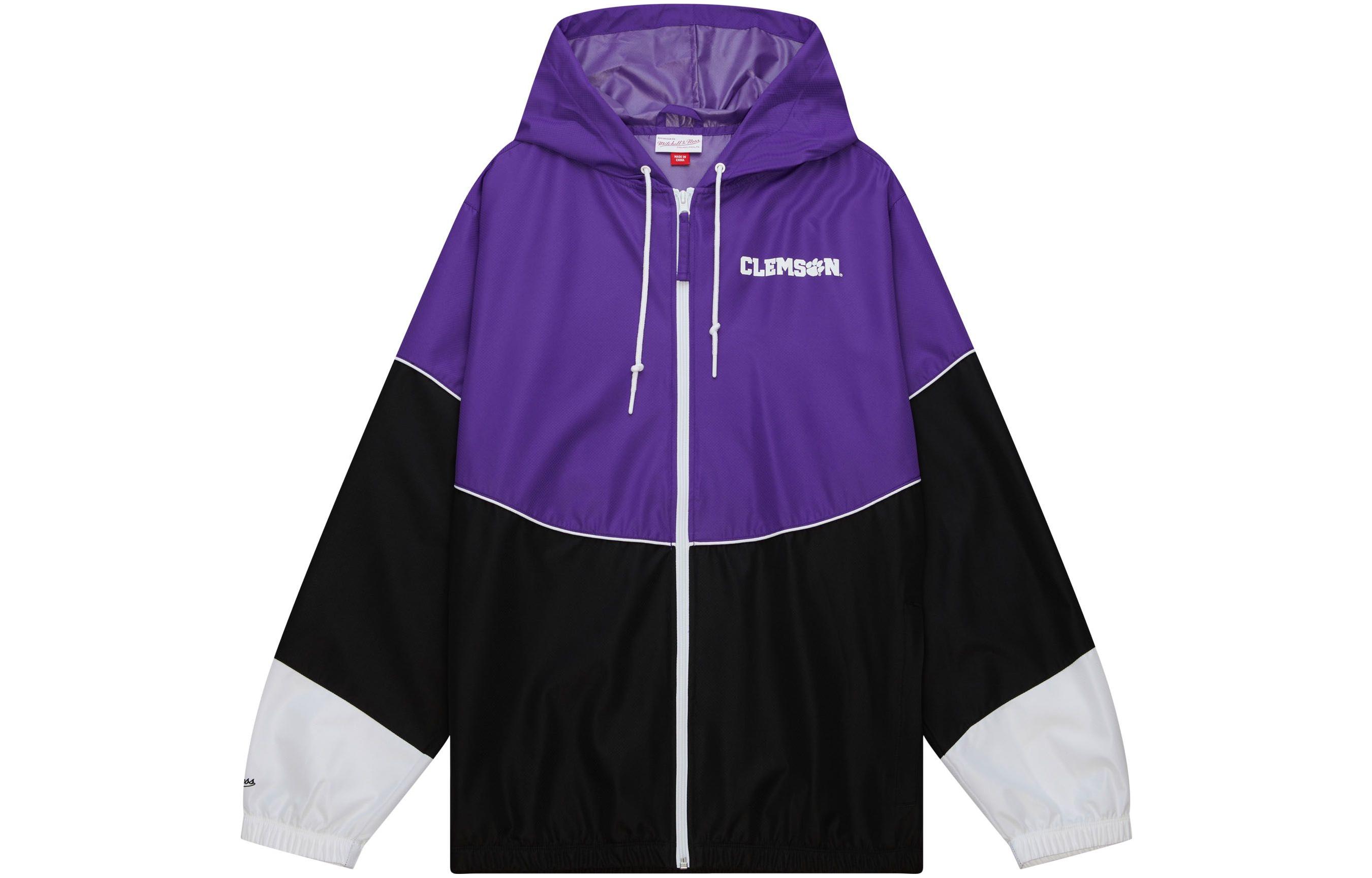 Mitchell Ness Mitchell & Ness Colorblock Letter Print Zip Hoodie Jacket Yellow OJZP1031-LAFYYPPPBLCK