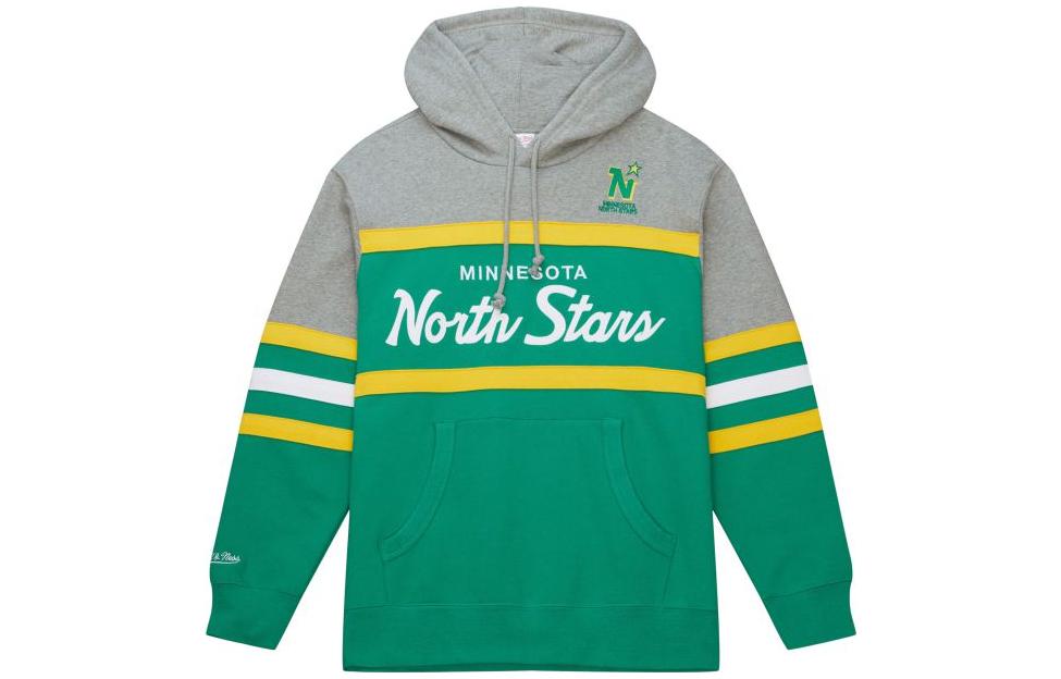 Mitchell Ness Mitchell & Ness Colorblock Letter Print Hoodie FPHD6293-NJDYYPPPBKRD