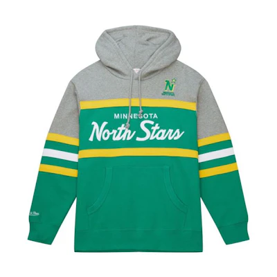 Mitchell Ness Mitchell & Ness Colorblock Letter Print Hoodie FPHD6293-NJDYYPPPBKRD