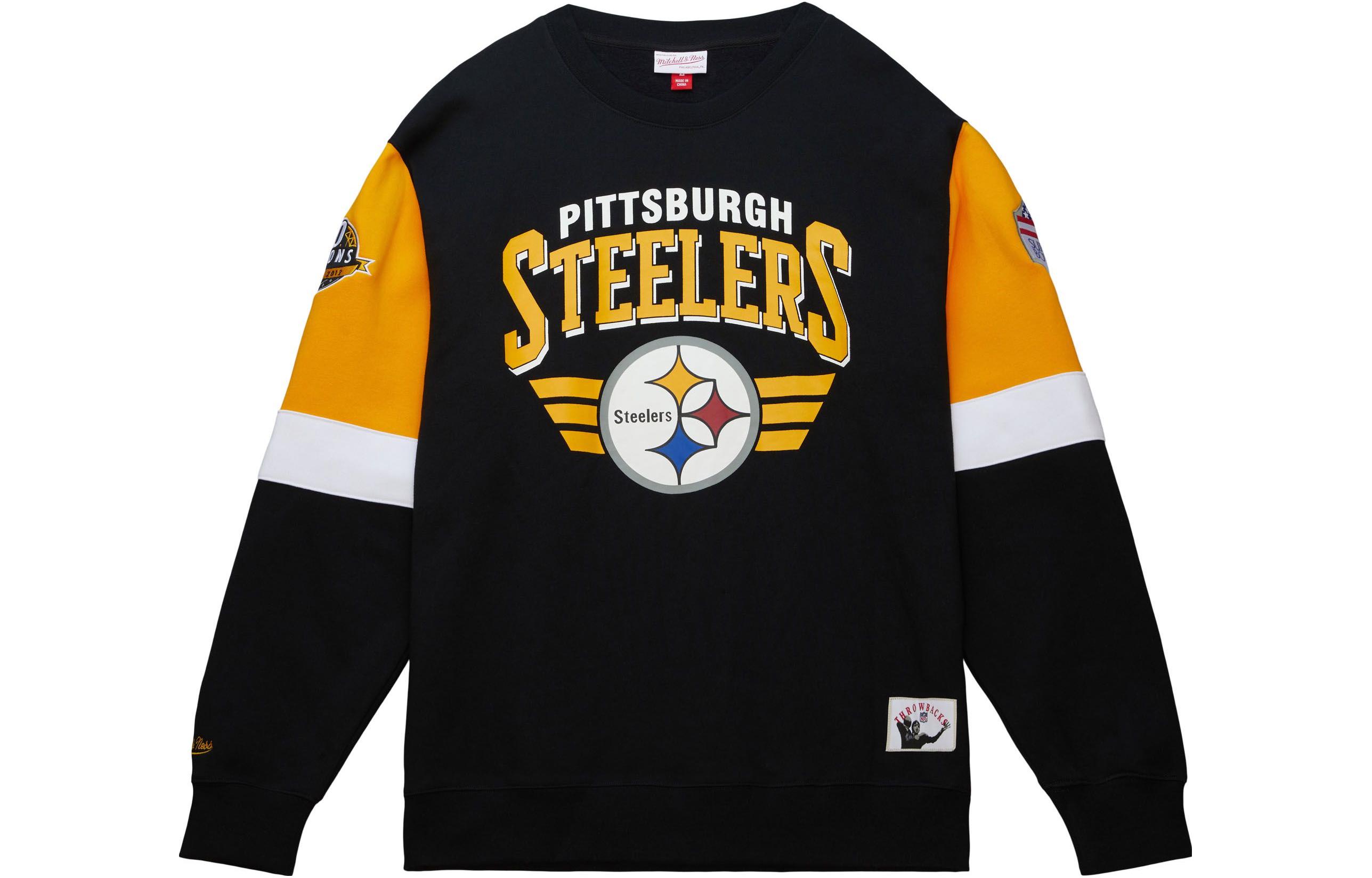 Mitchell Ness Mitchell & Ness Colorblock Logo Crewneck Sweatshirt Dark Blue FCPO5512-GTWYYPPPNAVY