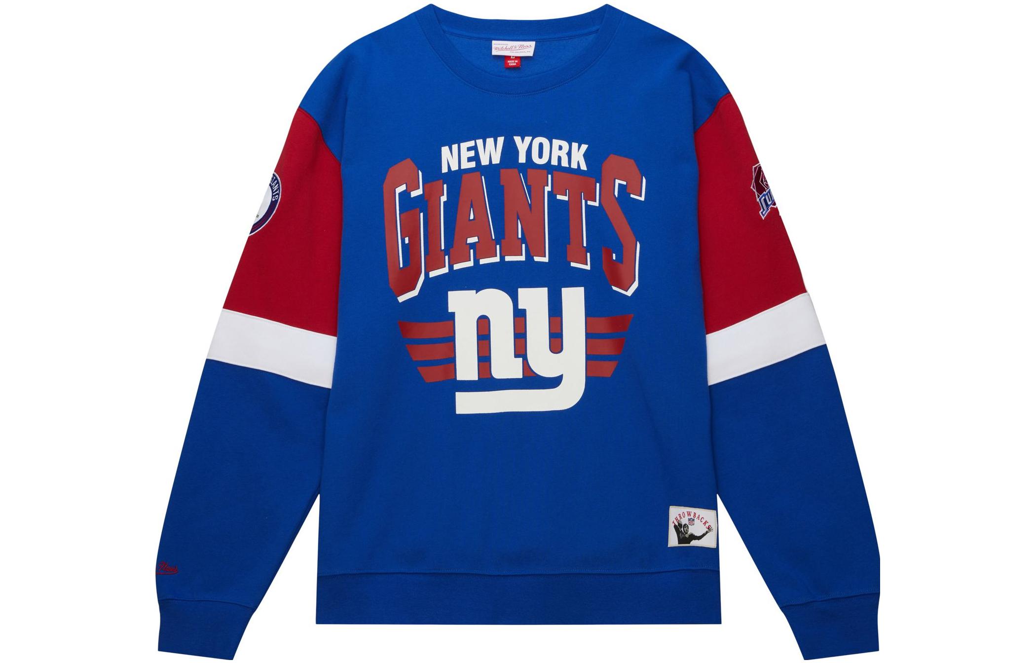 Mitchell Ness Mitchell & Ness Colorblock Logo Crewneck Sweatshirt Purple Mens FCPO5512-LSUYYPPPPURP