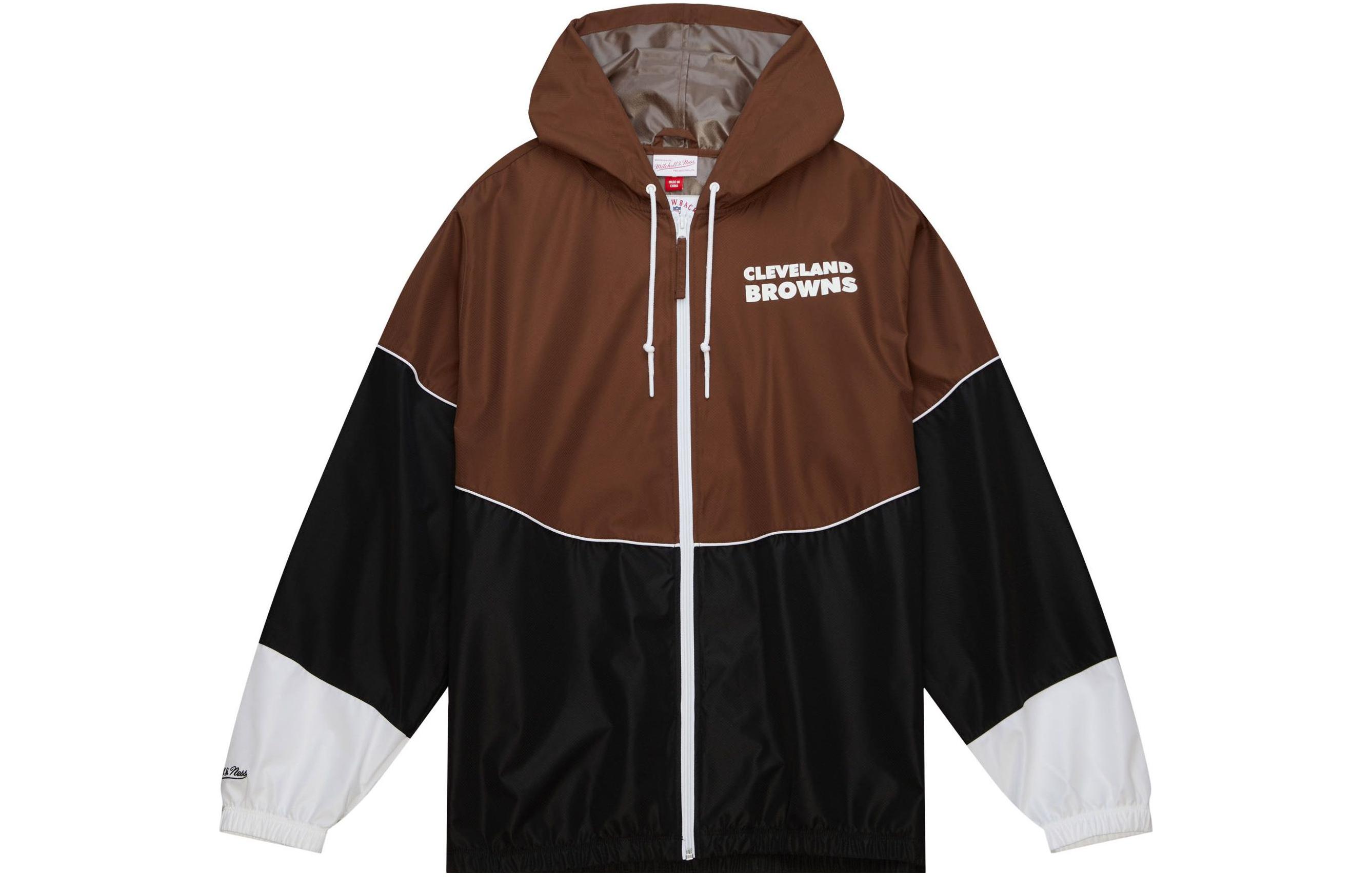 Mitchell Ness Mitchell & Ness Colorblock Patchwork Hooded Jacket OJPO1038-TRAPU