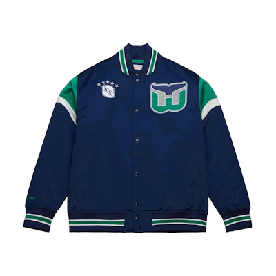 Mitchell Ness Mitchell & Ness Colorblock Snap Button Letter Print Jacket Blue OJBF5516-NYKYYPPPROYA